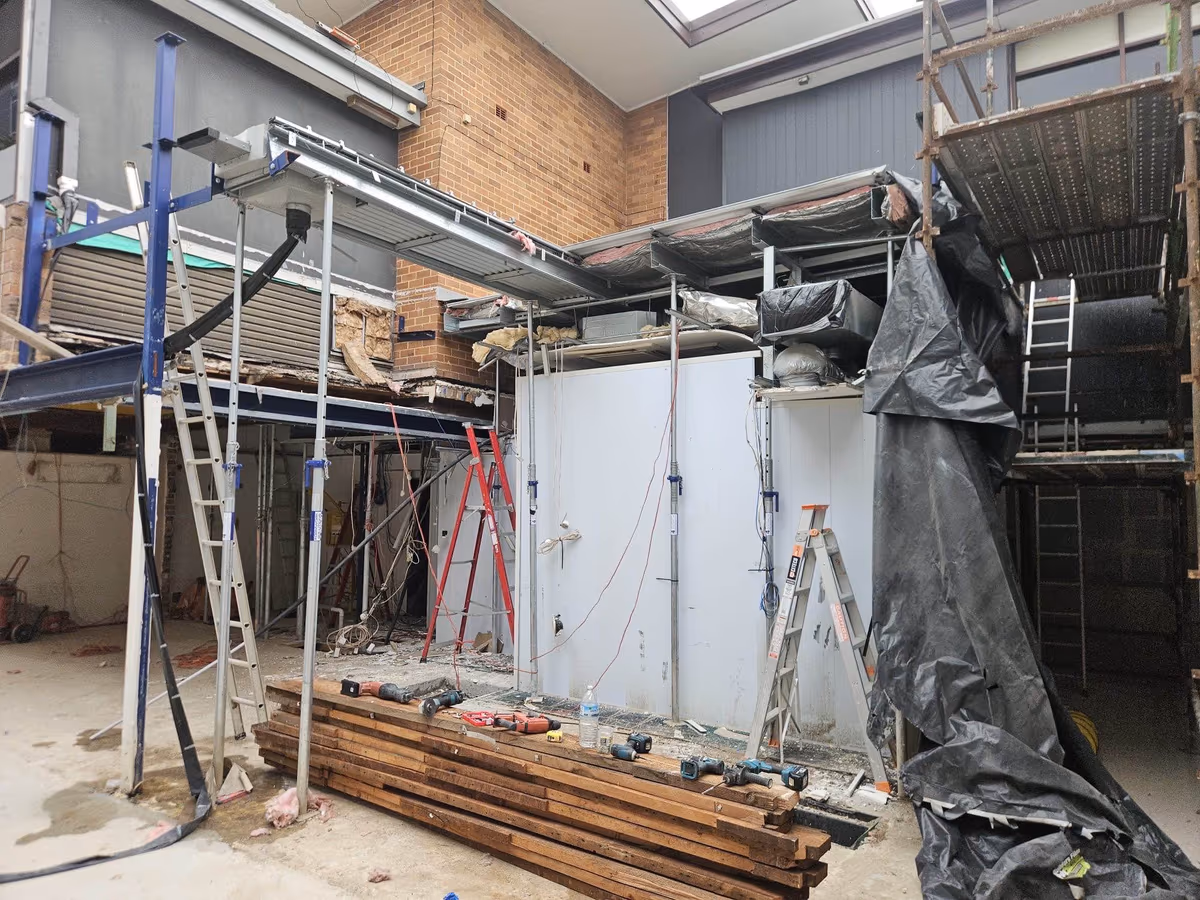 Commercial demolition site cleanup